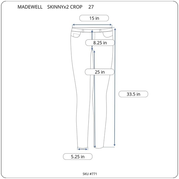 MADEWELL "Skinny Skinny Crop" Stretch Denim Jeans - Picture 2 of 9